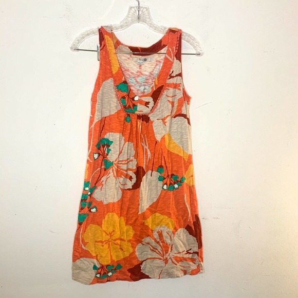 Boden Orange Floral Mini Dress - Picture 1 of 6